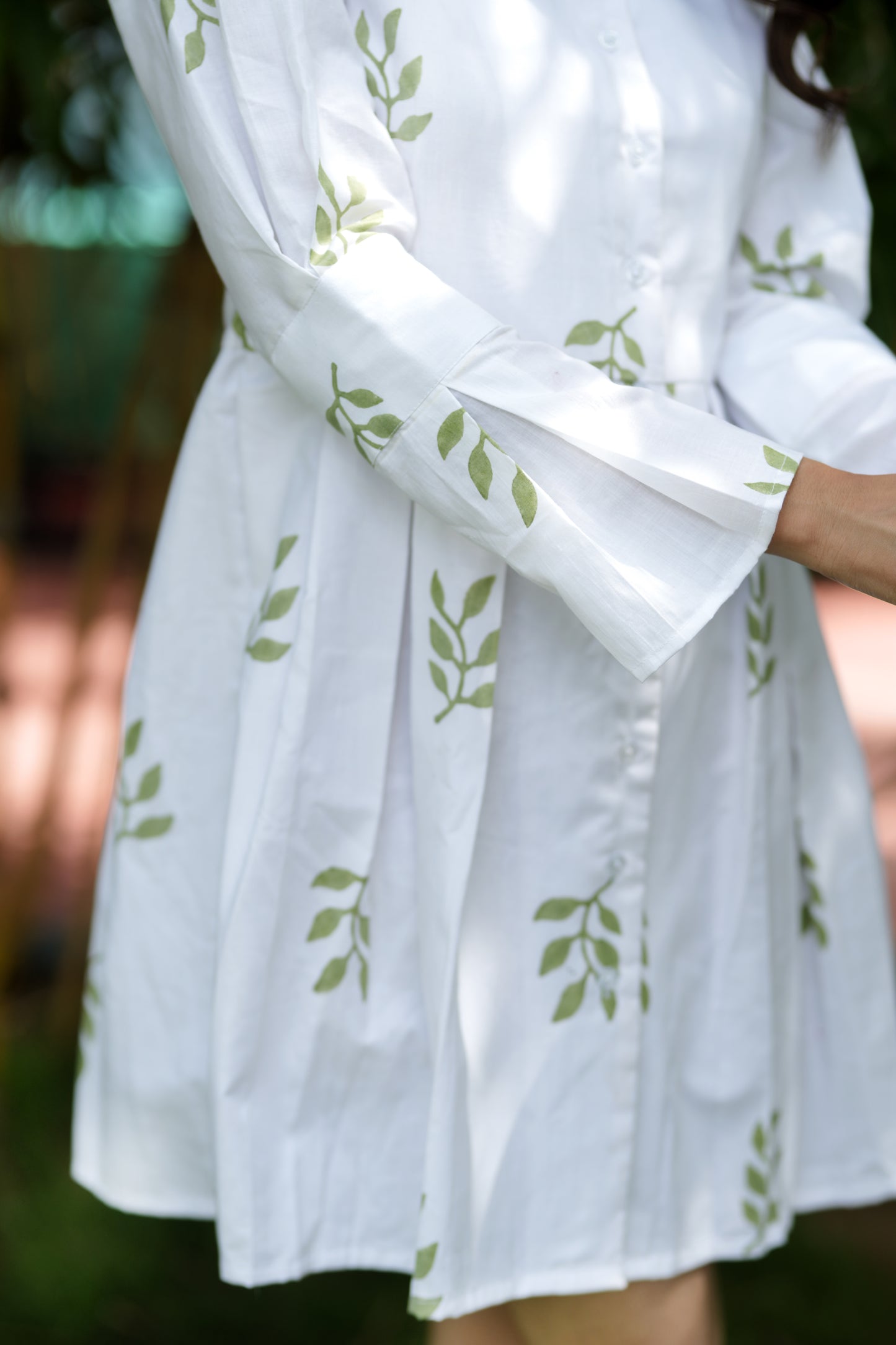 Leaf Palette Block -Printed Dress